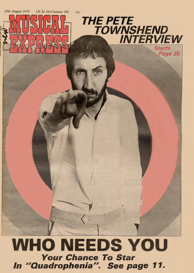 Pete Townshend - UK - New Musical Express - August 14, 1978 