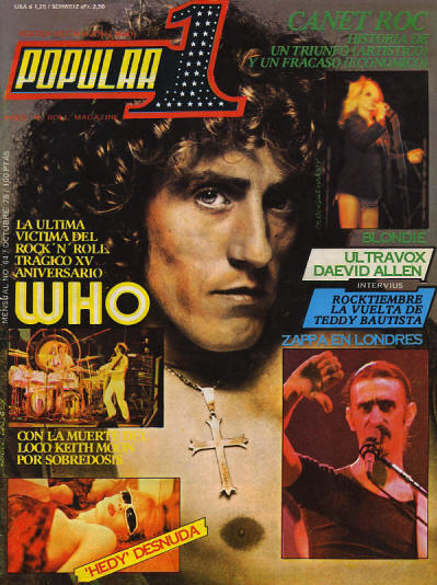 The Who - Spain - Popular 1 - October, 1978 