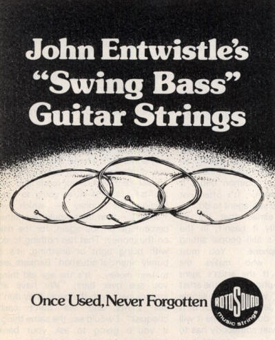 John Entwistle - Rotosound Strings - 1978 UK