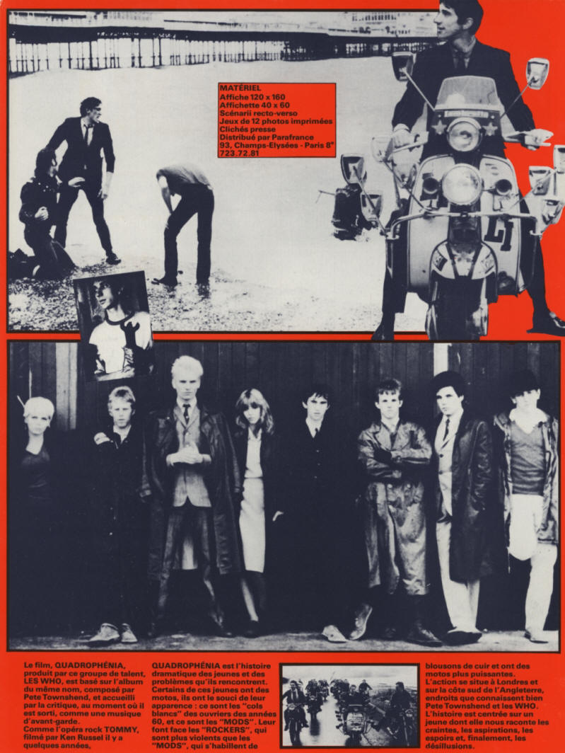 The Who - Quadrophenia - France - 1979 Press Kit