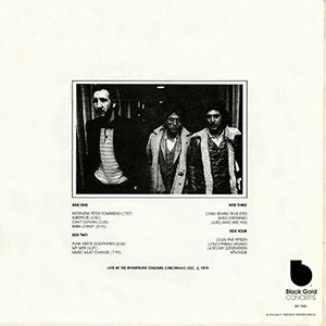 The Who - Stampede - Riverside Coliseum - Cincinnati, OH - 12-03-79 - LP (Back Cover)