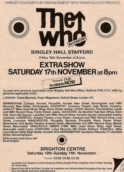 The Who - Bingley Hall - 1979 UK