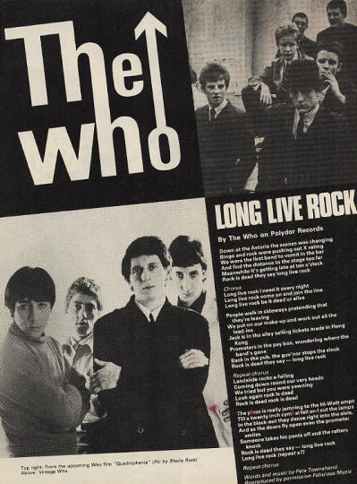 The Who - Long Live Rock - 1979 UK