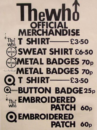 The Who - Merchandise - 1979 UK