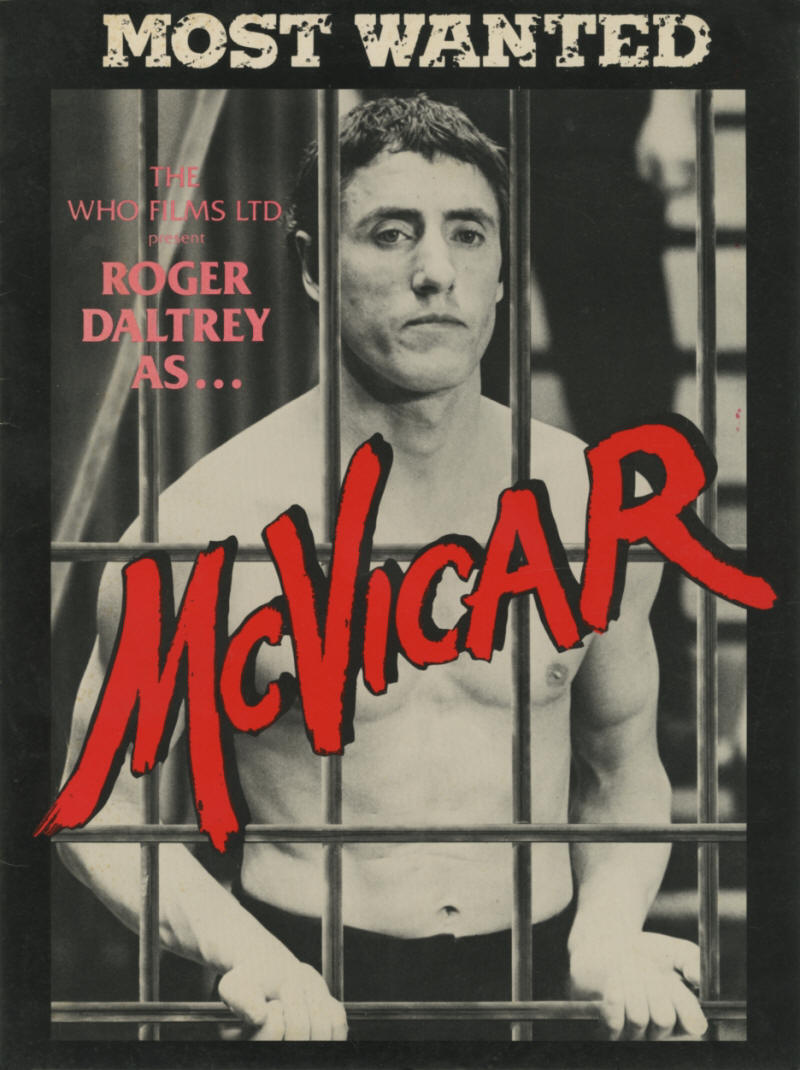 Roger Daltrey - McVicar - 1980 USA Press Kit