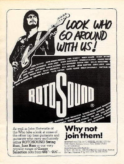 John Entwistle - RotoSound Strings - 1981 USA