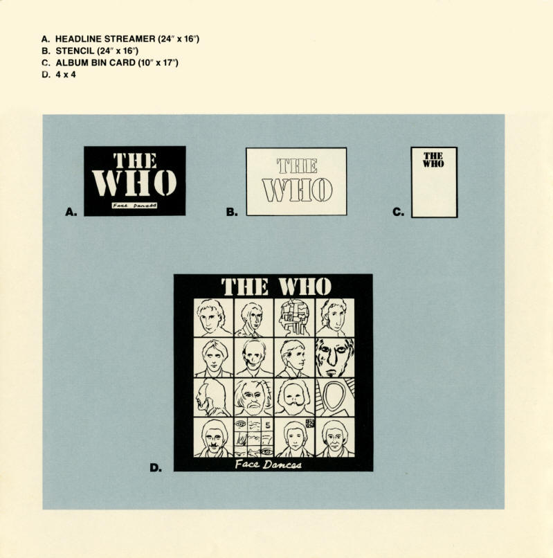 The Who - Face Dances - 1981 USA Merchandising Manual