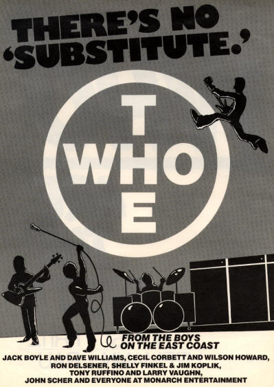 The Who - There's No Substitute - 1981 USA