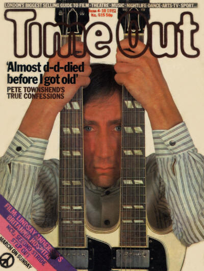 Pete Townshend - UK - Time Out - June 4 - 10, 1982