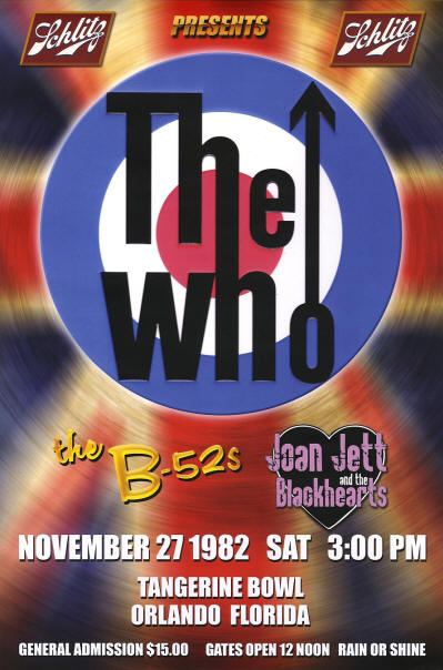 The Who -Tangerine Bowl - Orlando, Florida 11/27/82 - 1982 USA (Promo - Reproduction)
