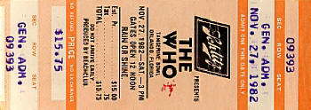 The Who - Tangerine Bowl - November 27, 1982