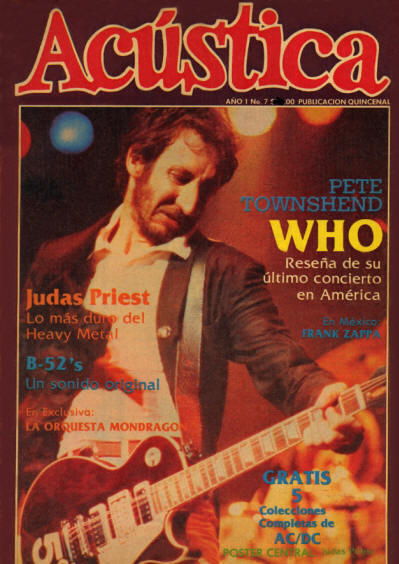 Pete Townshend - Mexico - Acustica - November, 1982