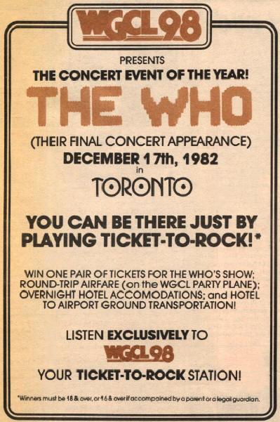 The Who - Toronto, CA - December 17, 1982