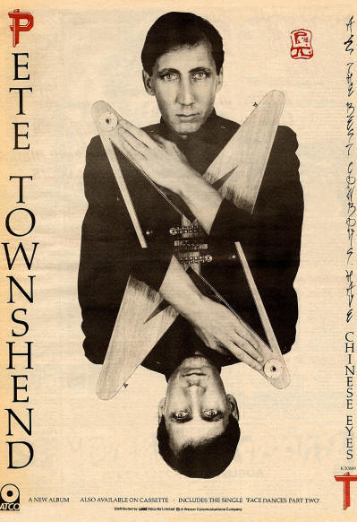 Pete Townshend - All The Best Cowboys Have Chinese Eyes - 1982 UK