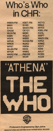 The Who - Athena - 1982 USA