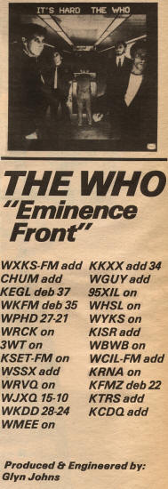 The Who - Eminence Front - 1982 USA
