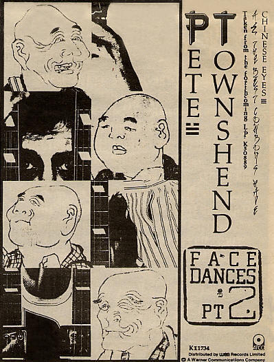 Pete Townshend - Face Dances Part 2 - UK