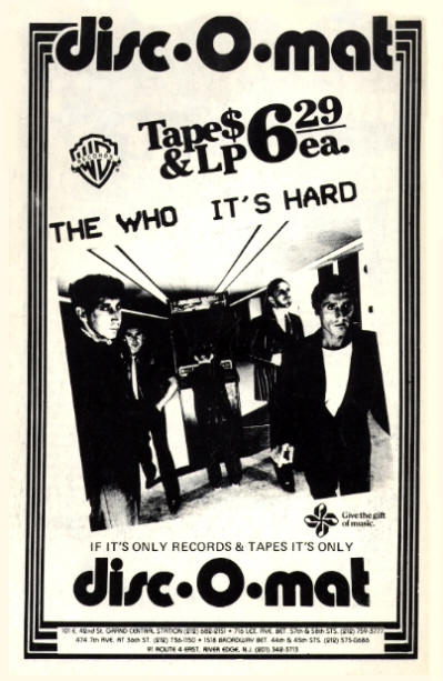 The Who - It's Hard (Disc-O-Mat) - 1982 USA
