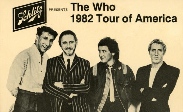 The Who - 1982 Tour Of America - 1982 USA (Post Card)
