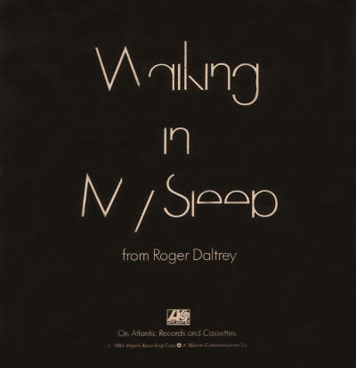 Roger Daltrey - Walking In My Sleep - 1984 USA