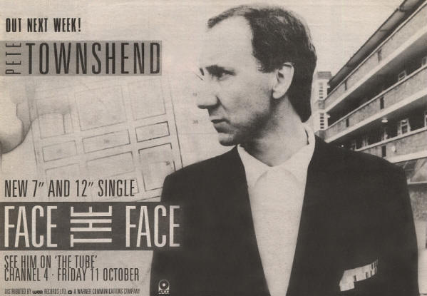 Pete Townshend - Face The Face - 1985 UK