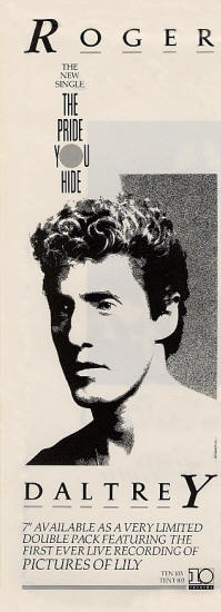 Roger Daltrey - The Pride You Hide - 1985 UK