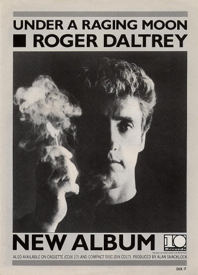 Roger Daltrey -Under A Raging Moon - 1985 UK