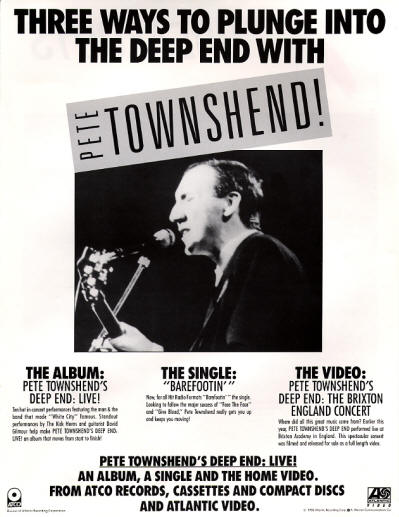 Pete Townshend - Deep End - 1986 USA