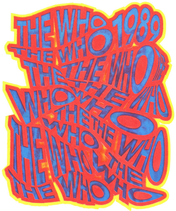 The Who - 1989 USA Tour - T-Shirt Artwork Masters - 1989 USA