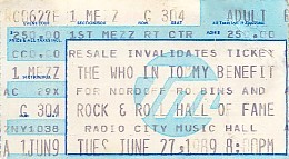 The Who - Radio City Music Hall - June 27, 1989