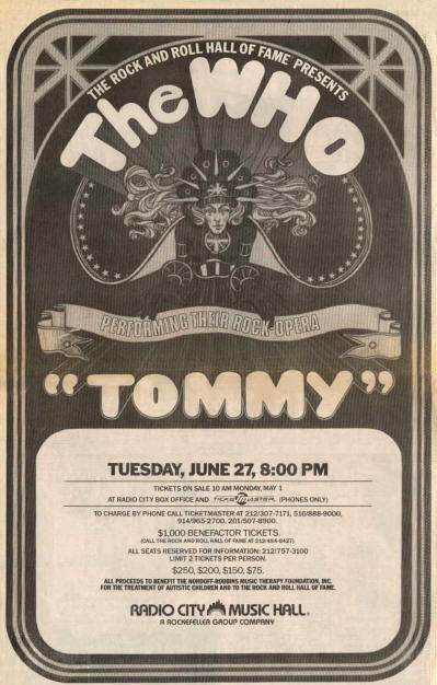 The Who - Tommy at Radio City - June 27, 1989 USA
