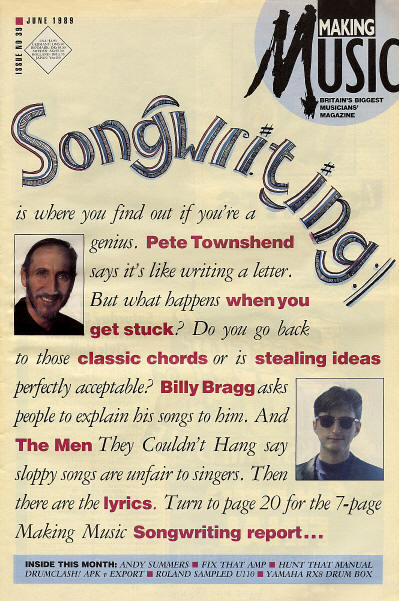 Pete Townshend - UK - Making Music - June, 1989 