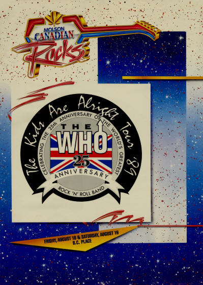 The Who - BC Place - August 18 - 19, 1989 - Vancouver, Canada (Venue Poster)