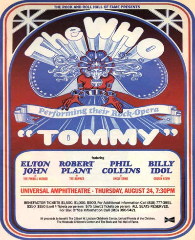 The Who - Tommy at The Universal Amphitheatre - August 24, 1989 USA