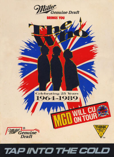 The Who - Miller Genuine Draft - 1989 USA