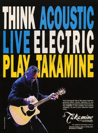 Pete Townshend - Takamine - 1989 USA