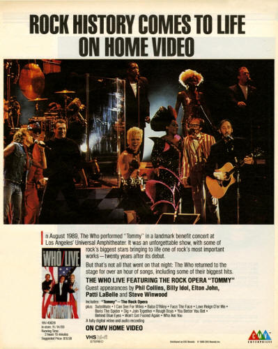 The Who Live - 1989 USA