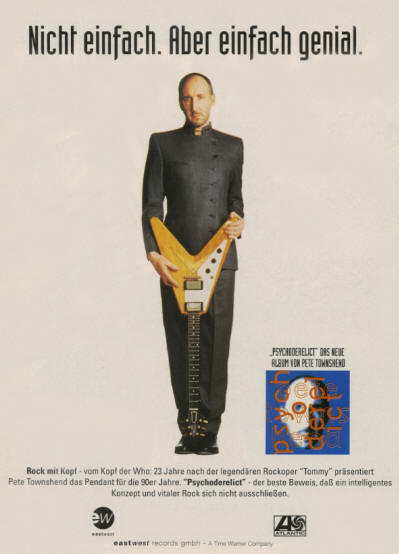 Pete Townshend - Psychoderelict - 1993 Germany