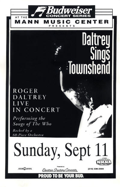 Roger Daltrey - Mann Music Center - September 11, 1994 - PA, USA (Promo)