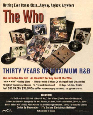 The Who - 30 Years of Maximum R&B - 1994 USA