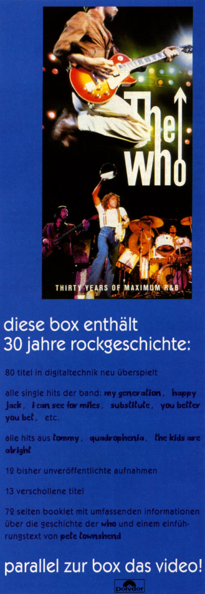 The Who - 30 Years of Maximum R&B - 1994 Germany