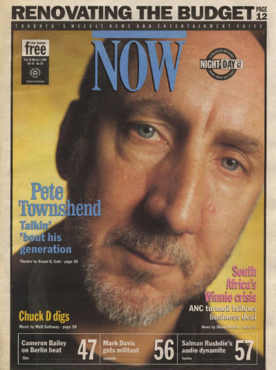 Pete Townshend - Canada - Now - February 23, 1995