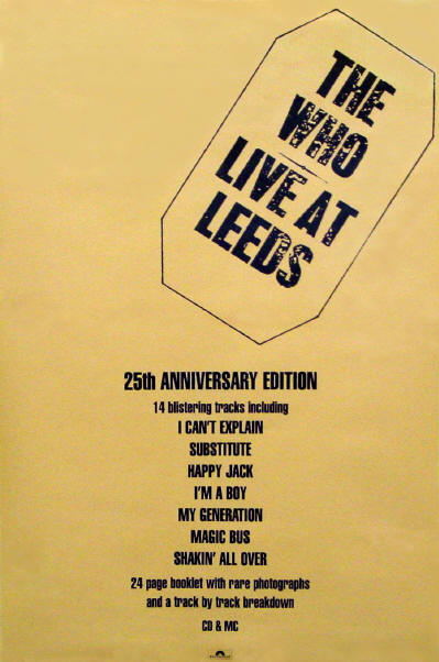 The Who - Live At Leeds - 1995 UK (Promo)