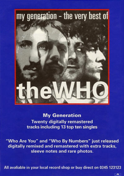 The Who - My Generation: The Very Best Of The Who - 1996 UK