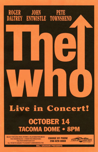 The Who - Tacoma Dome - Tacoma, Washington - October 14, 1996 USA (Promo)