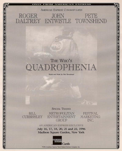 The Who - The Who's Quadrophenia - 1996 USA