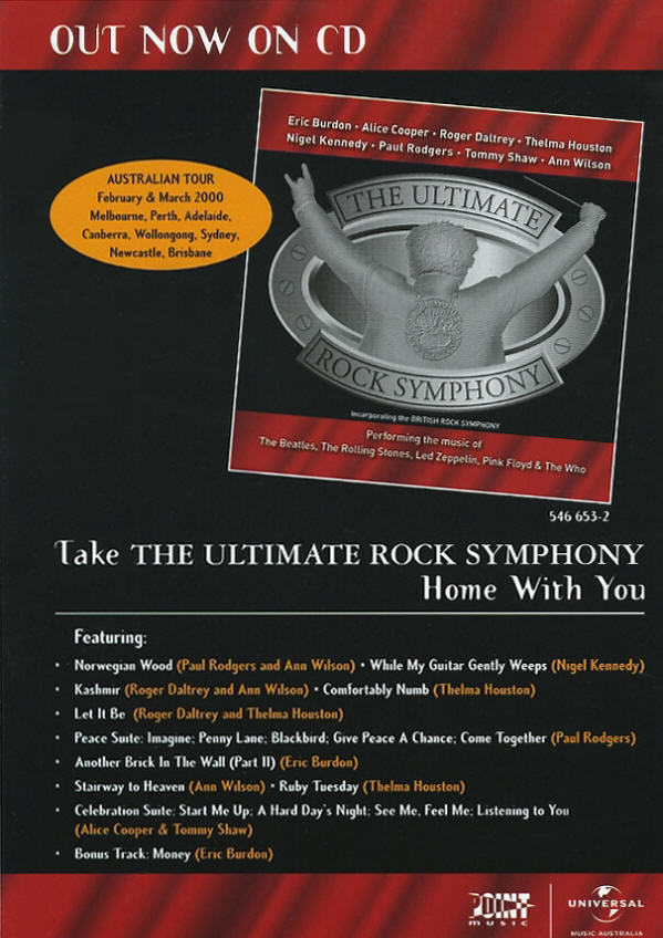 Roger Daltrey - British Rock Symphony - 1998 USA