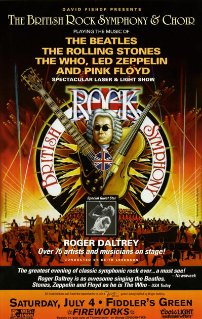 Roger Daltrey - British Rock Symphony - Fiddler's Green - Denver, CO - July 4, 1998 USA (Promo)