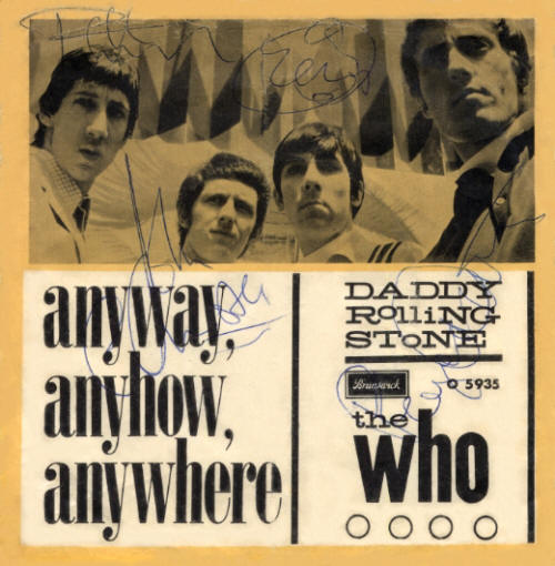 Anyway, Anyhow, Anywhere - 1965 Denmark 45 (Autographed, 09/25/65)