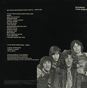 The Who - Archives - LP (Back Cover)